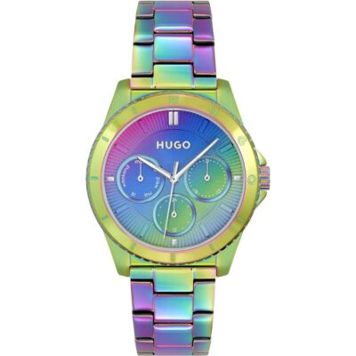 Hugo Ladies HUGO #DANCE Iridescent Rainbow IP Watch