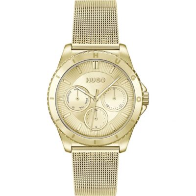 Hugo Ladies HUGO #DANCE Yellow Gold IP Watch