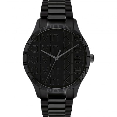 Calvin Klein Men’s Calvin Klein black IP bracelet watch