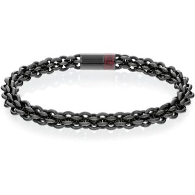 Tommy Hilfiger Mens Tommy Hilfiger Black Ip Chain Bracelet