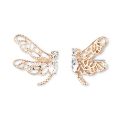 Marchesa Ladies Marchesa Gold Tone Dragonfly Stud Earrings