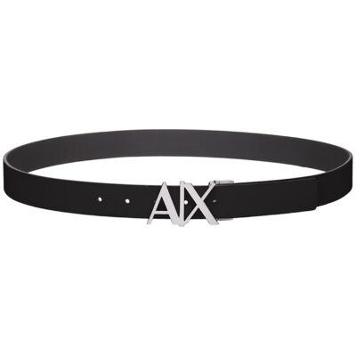 Armani Exchange Armani Cut Out Large Logo Belt