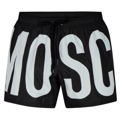 MOSCHINO Logo Maxi Print Swim Shorts