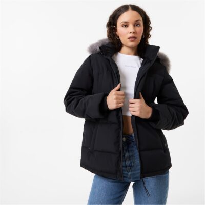 Jack Wills Padded Fur Parka Jacket