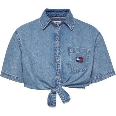 Tommy Jeans TJW CROP KNOT DENIM SHIRT