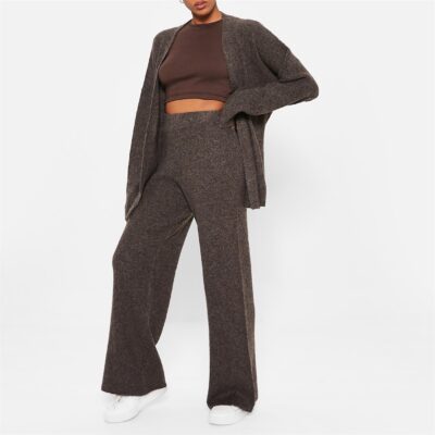 I Saw It First Recycled Cosy Knit Wide Leg Trousers Co-Ord