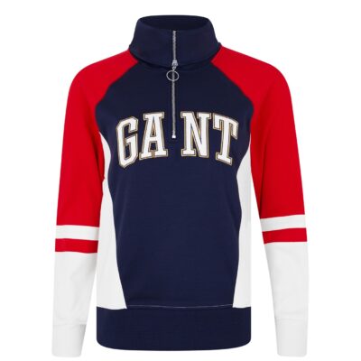 Gant Logo Half-Zip Sporty Sweatshirt